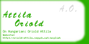 attila oriold business card